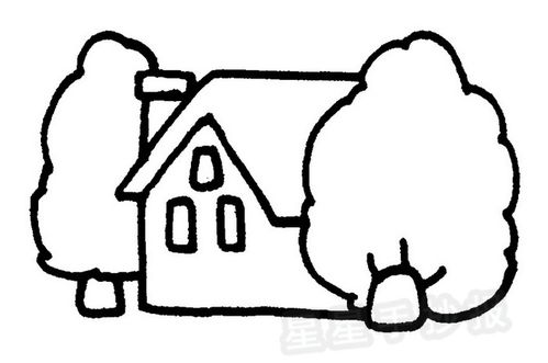 房屋设计简图怎么画的计图简约,房屋设计简笔画图片